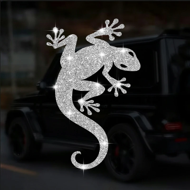 Gecko Decal, Shiny Sticker, Wall Sticker, Doors Sticker, Car Sticker, Car Window Decoration
