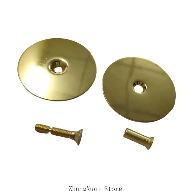 Türschloss-Lochabdeckungs-Set, zweiteilige Metallplatte für Schloss-Austausch-Reparatur 3XUF – Detail 7