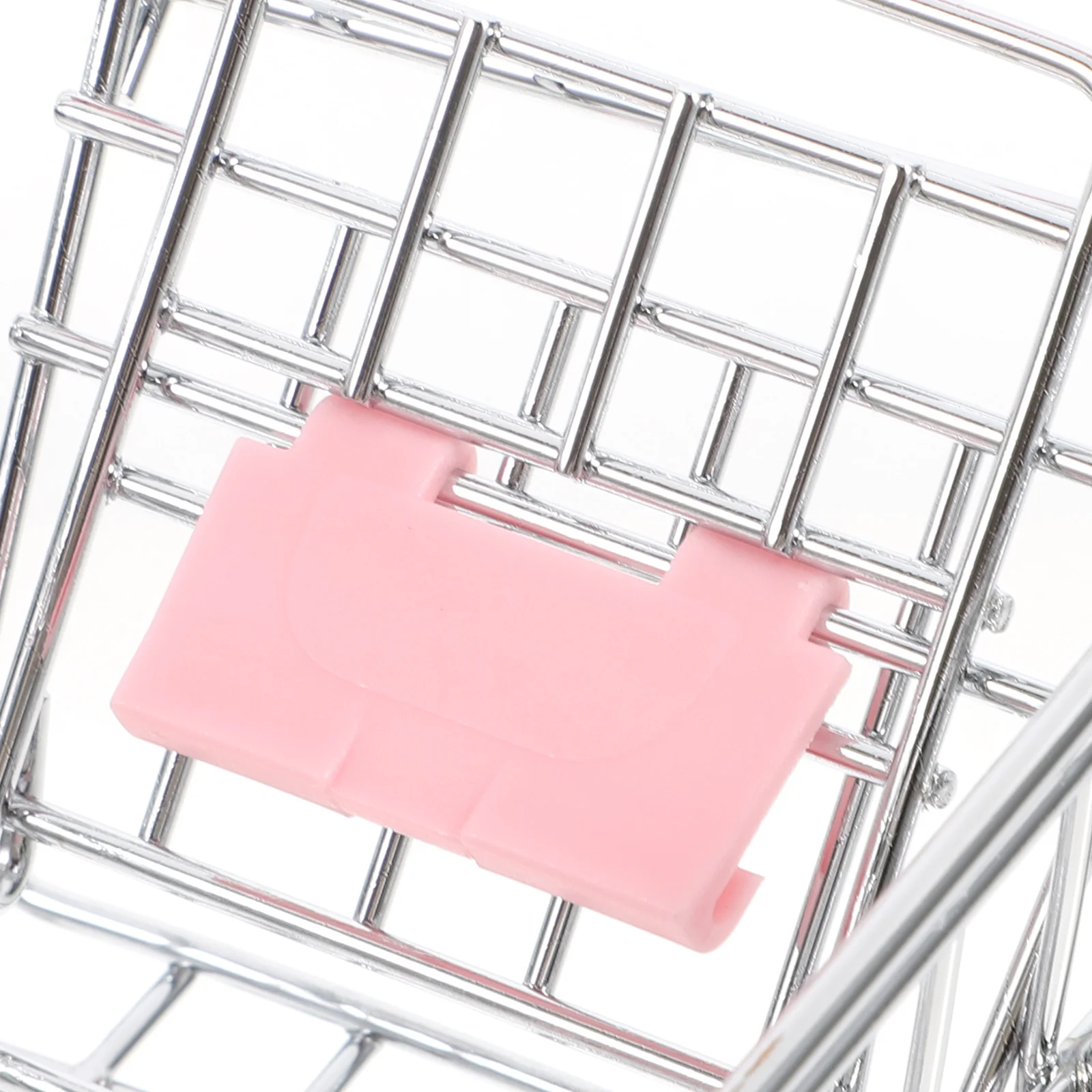 Mini cestino della spesa Carrello realistico in metallo Piccole generi alimentari Piccolo ferro Carrello per supermercato Giocattolo per bambini Miniatura multifunzionale