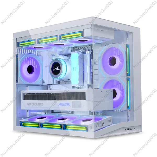 2026 New Seaview Style PC Case, Dual Compartment Architecture for Gaming & Workstation, Supports ATX down to ITX