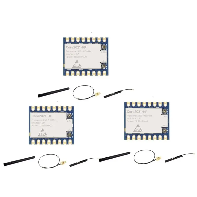 

A13E-Lorawan Enabled 3PCS Core2021- Core2021 Lora Dual Band Module 850Mhz-930Mhz LR2021 Low Power Multi-Protocol Iot For Smart
