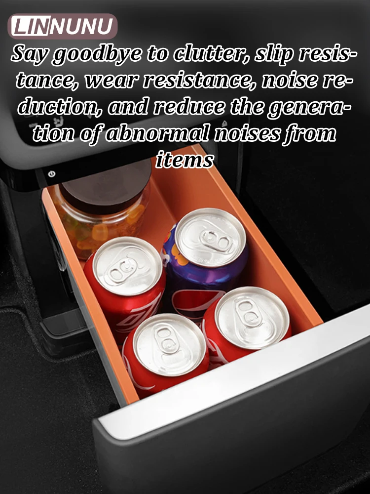 Linnunu Fit for Lixiang L6 L7 L8 2024 Silicone Refrigerator Mat Car Refrigerator Storage Box Storage Box Car Interior Accessories Protective Mat