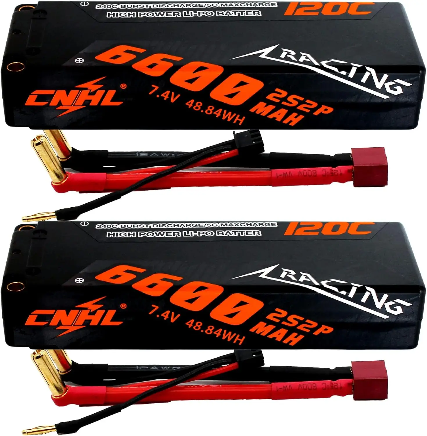

Аккумулятор CNHL Racing Series 6600 мАч 7.4В 2S LiPo 120C в жестком корпусе с разъемом T/Dean