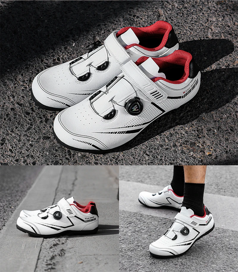 WEST BIKING Fahrradschuhe für Herren und Damen, mit Schnellwechselmechanismus, ohne Schnellspanner, für Rennräder, atmungsaktive Turnschuhe, Outdoor-Sportschuhe. – Detail 25