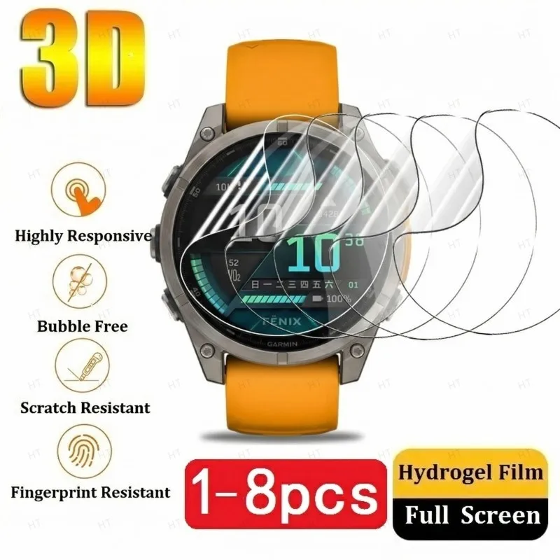 Screen Protector for Garmin Fenix 8 7X 7 7S 6X 6 6S Pro 5X 5 5S Plus Forerunner 970 570 965 265 165 955 255 55 45 245 Film Foil