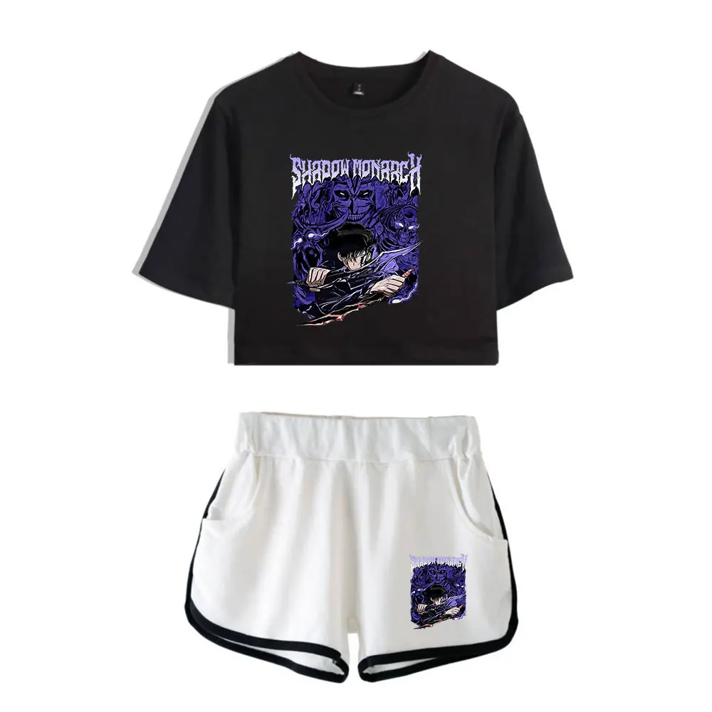 

Solo Leveling Suit Vintage 90s logo Merch Tops Harajuku Two Piece Set Shorts+Lovely TShirt Trendy Suit