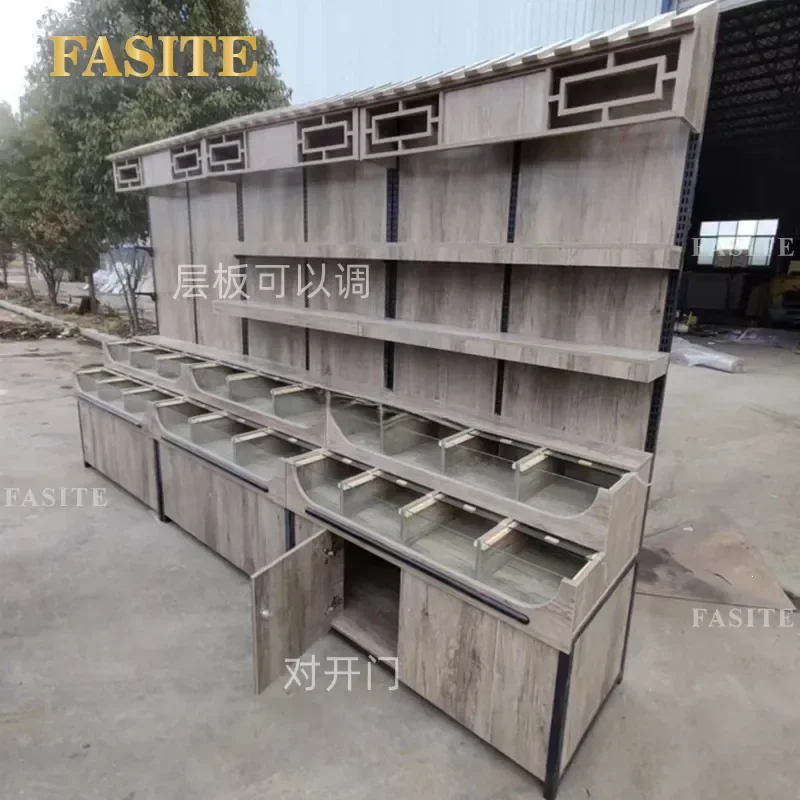 For Supermarket Commercial Dry Goods Store Shelves Rice Bucket Grain Cabinet Snacks Dried Fruit Bulk Candy Transparent