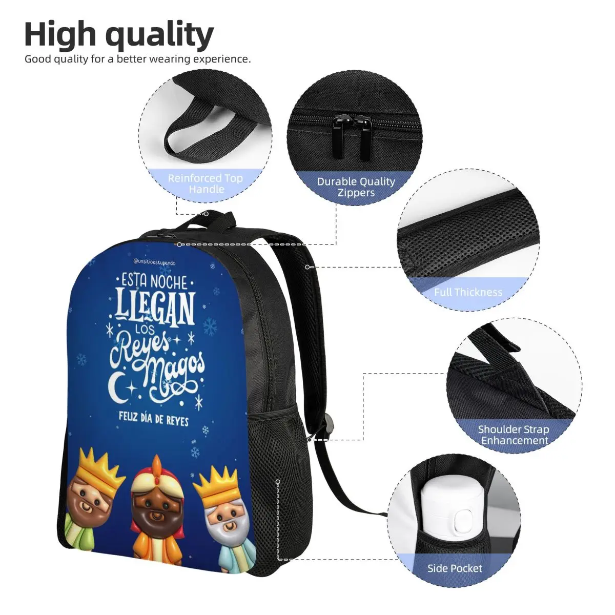 Dia De Los Reyes Magos Backpack for Girls Boys Kids Lightweight Backpacks Bag for Toddlers Preschool