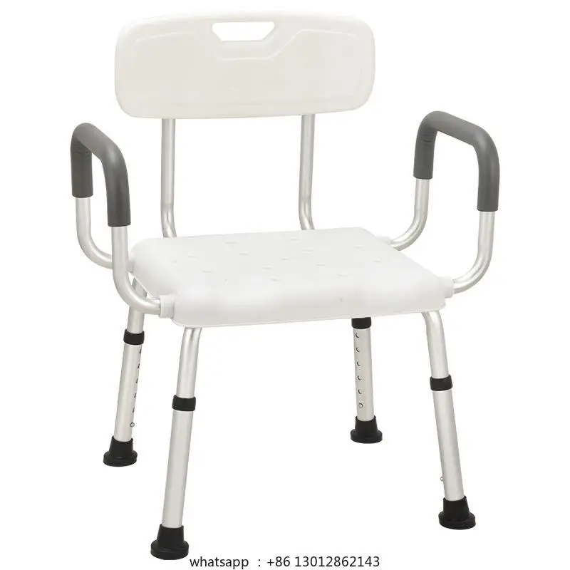 

L Специальный стул для ванной для пожилых людей, стул для ванной комнаты из алюминиевого сплава с подлокотником и спинкой, стул для душа