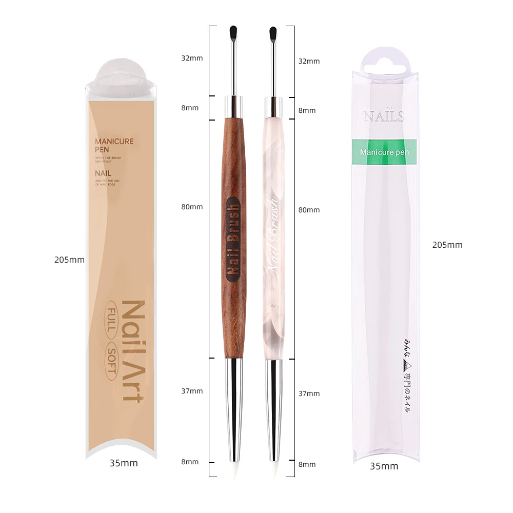 Sweet-Z 両端花絵画ブラシ ネイルアートマニキュアのヒント ジェル用品 カービングビルダーロッドスティックシリコンペン