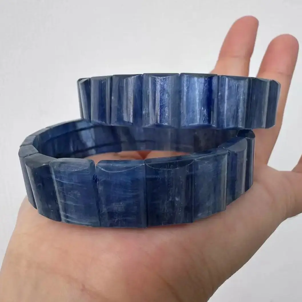 AAAA High Quality Wholesale Natural Blue Kyanite About9*14mm Energy GemStone Bracelet For Men's and Women's Fashion Jewelry