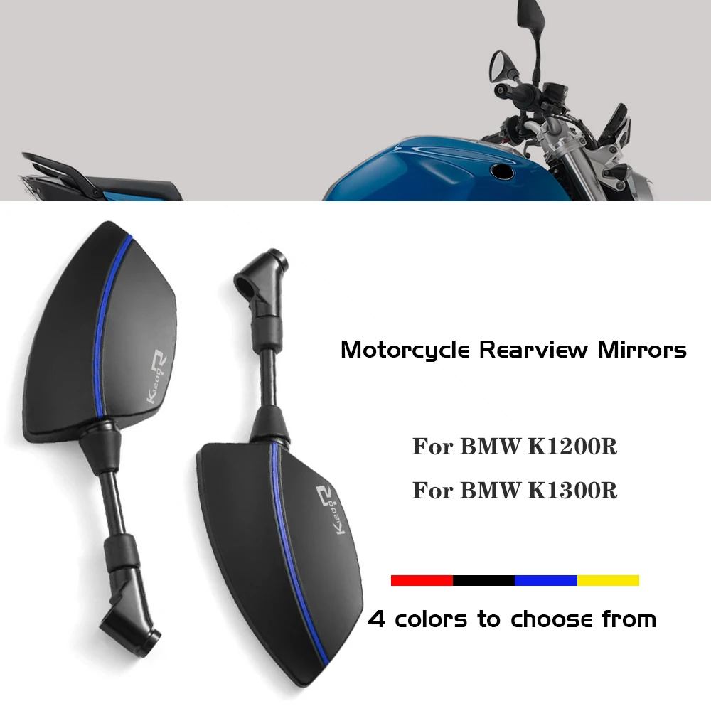 

For BMW K1200R K1300R K 1200/1300 R High Quality Motorcycle Rearview Side Mirrors Universal 8MM 10MM scooter Bring LOGO