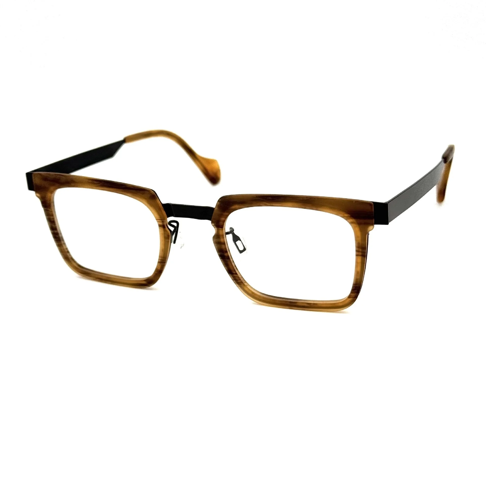 Belight Optical France Design خلات رفيعة مع تيتانيوم على شكل مربع من الفولاذ المقاوم للصدأ مع خلات OSVALDO