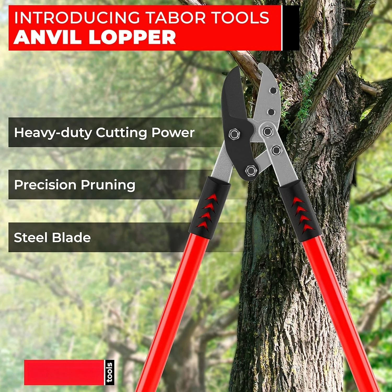 

Anvil Lopper with Compound Action, 30 Inch Tree Trimmer, Thick Branch Cutter with 2 Inch Cutting Capacity,Chops Thick Branches