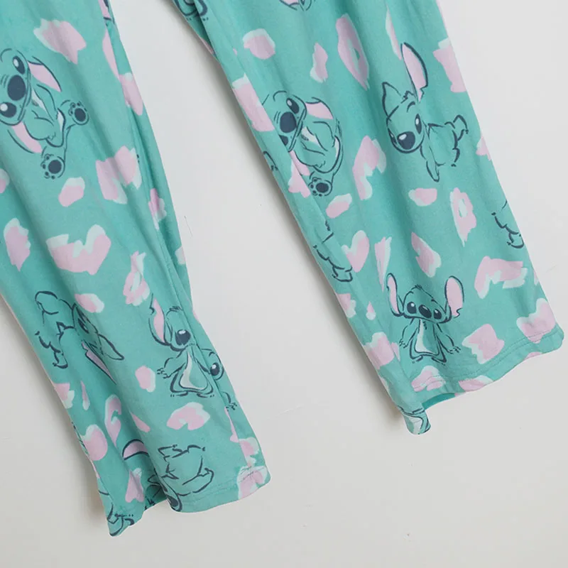 Disney Stitch Cartoon Sports Pants Women Casual Fitness Home Sleep Pants Pajama Bottoms Winnie the Pooh Tigger Eeyore Trousers