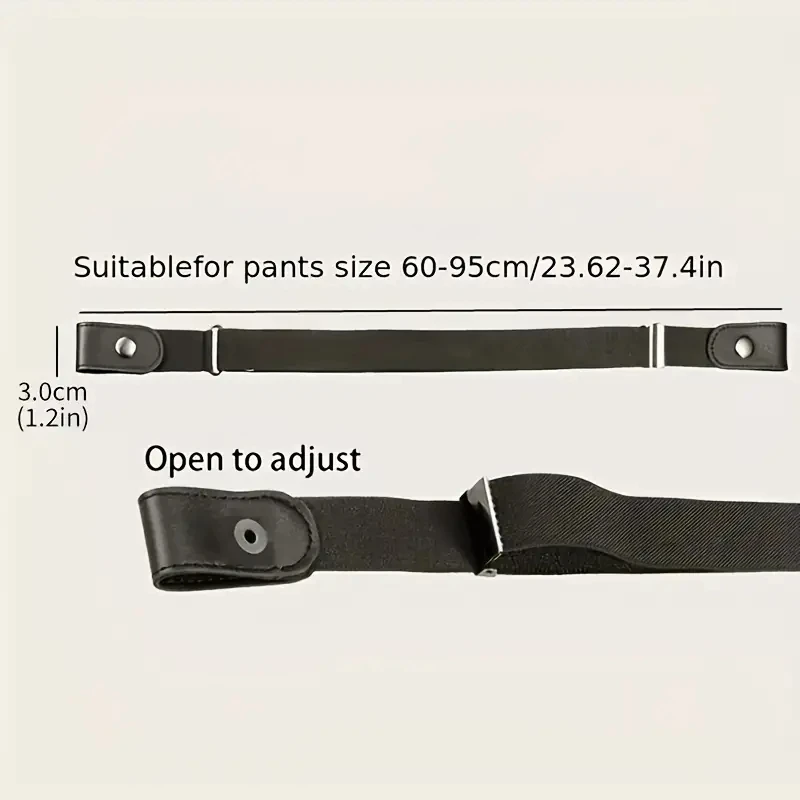 Buckle-Free Belt For Jean Pants,Dresses,No Buckle Stretch Elastic Waist Belt For Women/Men,No Bulge,No Hassle Waist Belt