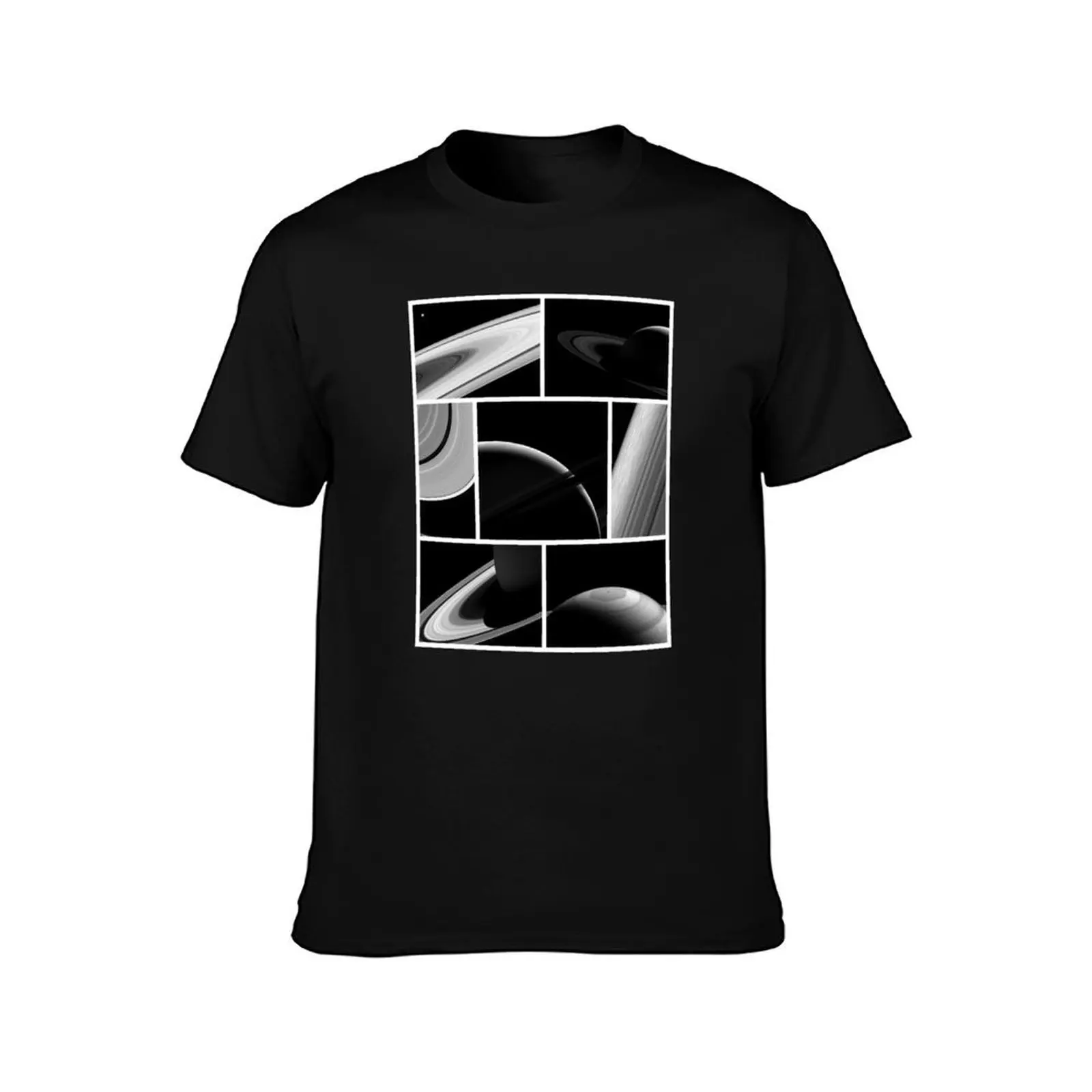 Saturn Cassini Collage T-Shirt Plus Size Outdoor Casual Top T-Shirt