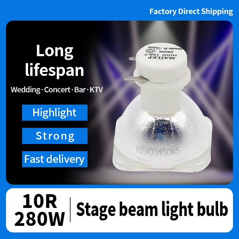 Mailepu brand 280W 7800K discharge light bulb HRI 280W 10R dance table lamp zoom beam lamp R10