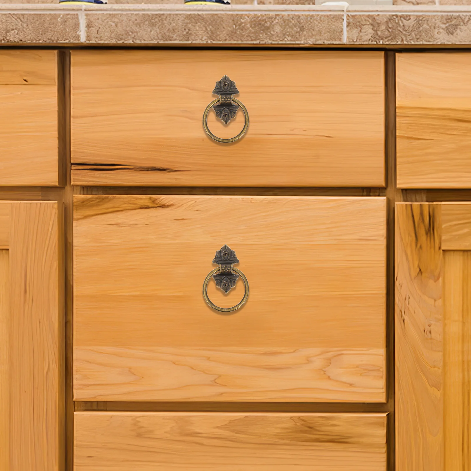 

2Pcs Durable Zinc Alloy Drawer Pulls Cabinet Handles Classic Design for Furniture and Home Decor Drawer Pulls