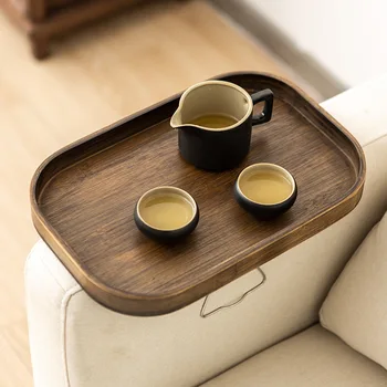 Bamboo Sofa Armrest Tray 1