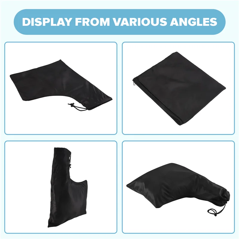 Y17A حقيبة منفاخ أوراق الشجر انغلق أسفل تفريغ منفاخ أوراق الشجر حقيبة فارغة جمع ورقة لحديقة الحديقة يناسب منفاخ المكانس #3