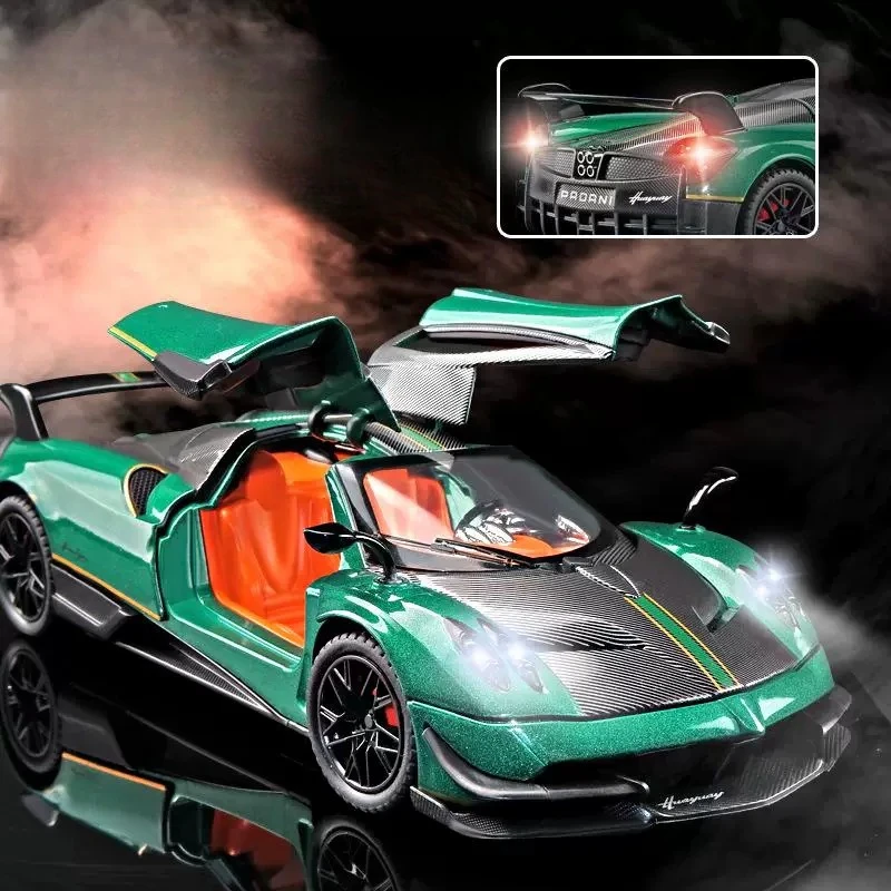 

1:24 Huayra BC Supercar Alloy Diecast Toy Car Model Sound and Light Children's Toy Collectibles Birthday Gift
