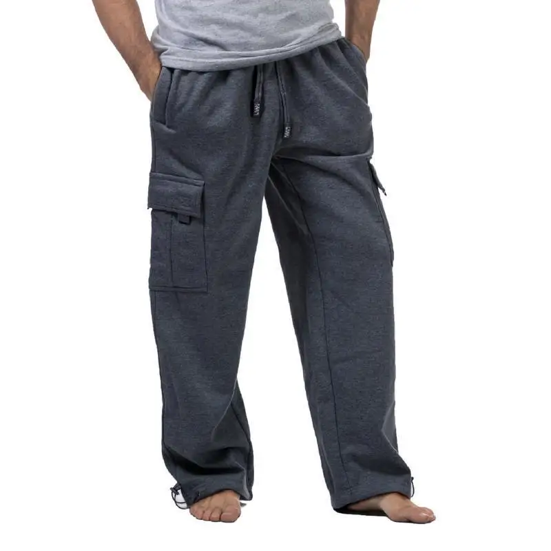 Men's Casual Sweatpants with Large Pockets High Waist Straight Leg High Elasticity Spring Season Fashion Boy's Clothing