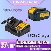18V 6000mAh Li-ion Battery DCB180 Rechargeable Battery For DEWALT DCB180,DCB181 XJ DCB200,DCB201,DCB201-2,DCB204,DCB20