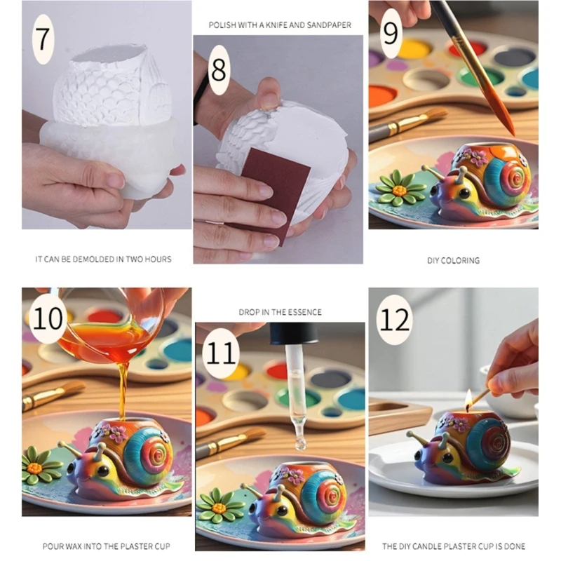 

Универсальная силиконовая форма в форме улитки для держателя ручки из смолы, литье, украшение дома