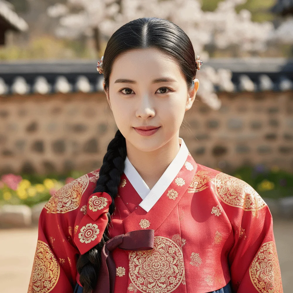 

Gift Flower Korean Headband Ribbon Court Korean Hanbok Hairband Hair Clip Traditional Stage Dance Costume Hanfu