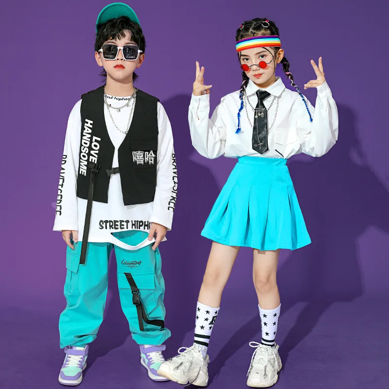 

Детский костюм для хип-хопа, костюм для мальчиков в стиле хип-хоп, китайский шик, костюм для выступлений на подиуме, костюм для джазовых танцев для девочек