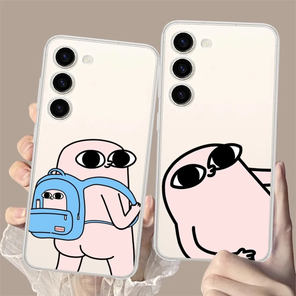 Pink Cartoon Funny big eyes ketnipz Phone Case for Samsung Galaxy S8 8S G950F G950 A91 A80 A73 5G A72