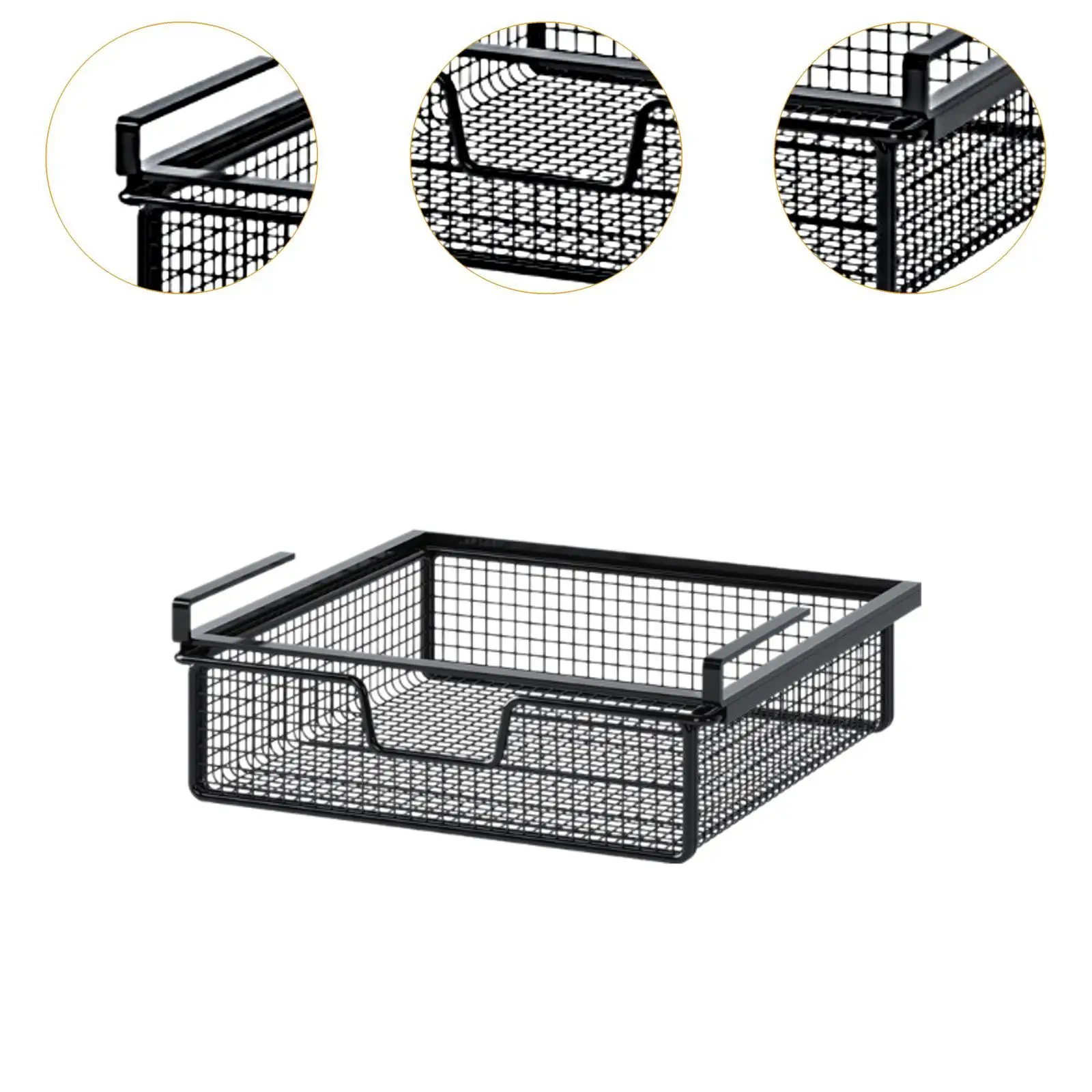 Cestino da cucina sotto l'armadio Scaffale multiuso per appendere senza punzonatura, scaffale per armadio, dispensa, ufficio, cucina, bagno