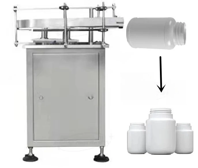 Stainless Steel Rotary Accumulation  Sorting Empty Square Round Bottles Turntable Automatic Bottle Unscrambler Machine