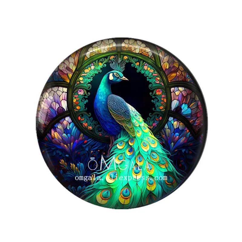 New Dog Cat Horse Owl Wolf Rabbit Cow Bee 10pcs 12mm/18mm/20mm/25mm Round Photo glass cabochon demo flat back Making findings