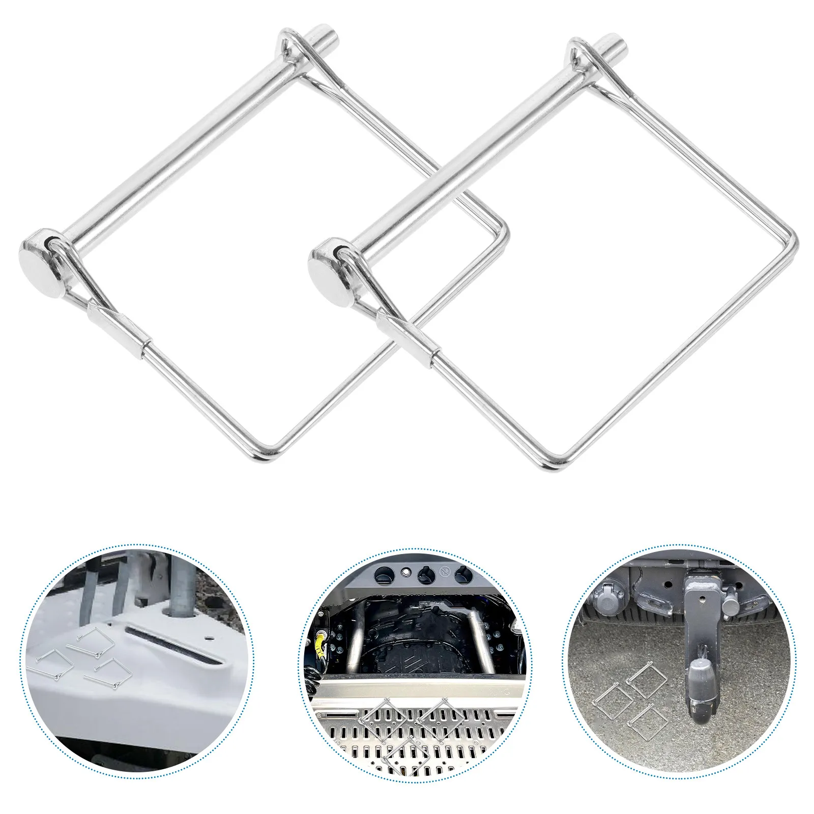 

8Pcs Trailer Safety Coupler Pins Hitch Pins Galvanized Locking Wire Retainer Heavy Duty Shaft Lock for Trailer Accessories