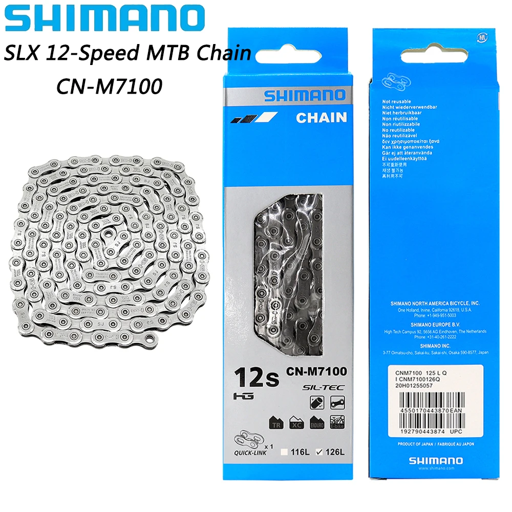 

SHIMANO SLX CN-M7100 12 Скоростей сеть MTB с быстрыми звеньями HYPERGLIDE для цепи горного велосипеда, оригинальные запчасти для велосипеда