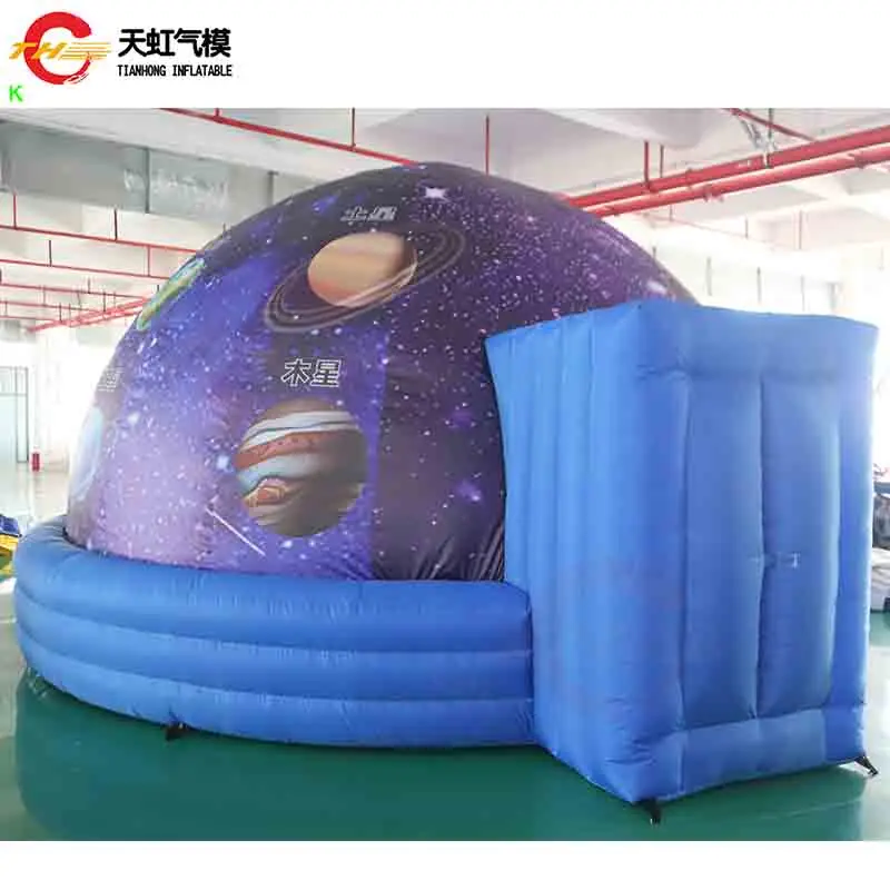 Snelle verzending 6m dia gigantische opblaasbare planetariumtent in projectieve opblaasbare koepeltent voor onderwijs