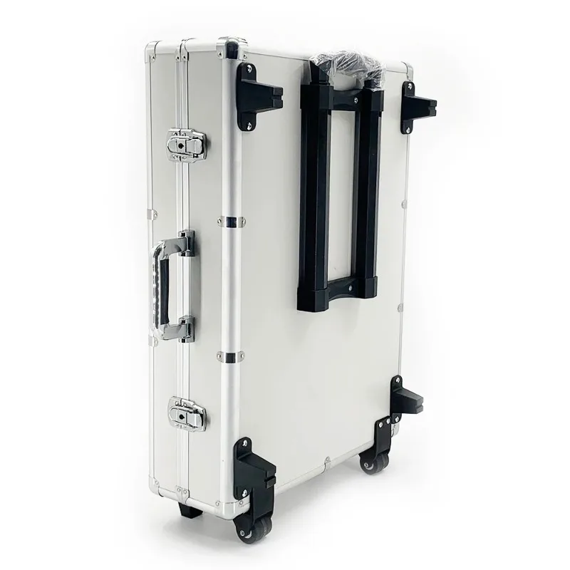 Aluminum Trolley Tool Case with Wheels Household Workshop Repair Hand Trolley