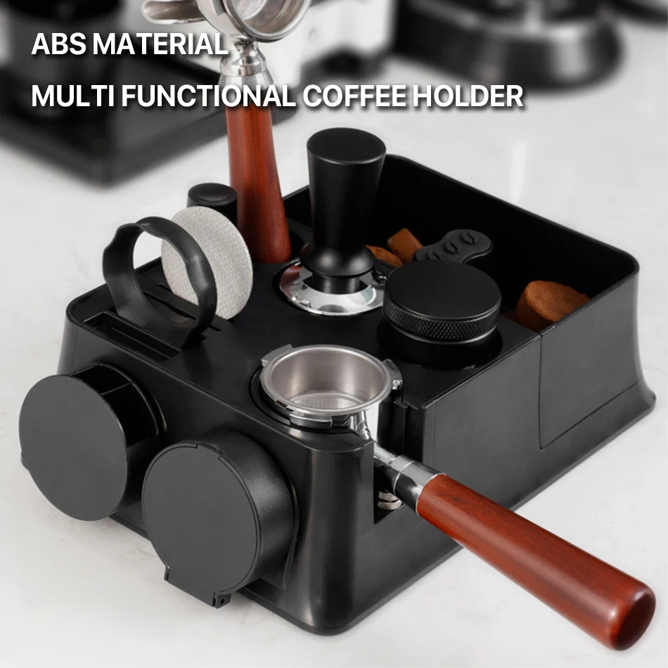 Imagem -04 - Abs Coffee Portafilter Rack Suporte do Distribuidor Espresso Tamper Mat Stand Knock Box Acessórios de Café 51 mm 53 mm 58 mm