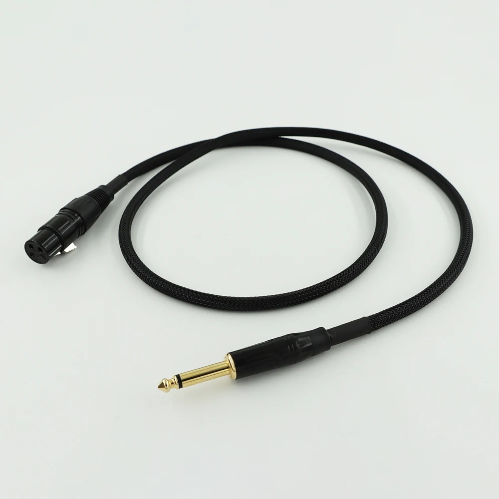 6.35mm pair  microphone sophomore core male and female mono musical instrument sound card mixer cable