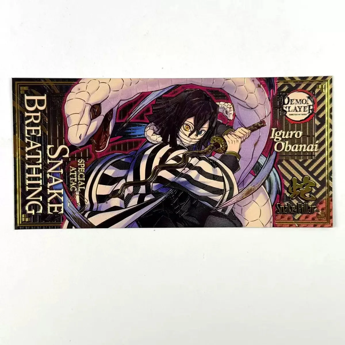 Bandai 9 Types Hot Sale Demons Slayers Banknote Anime Gold Banknote in 24k Gold Plated For Collection