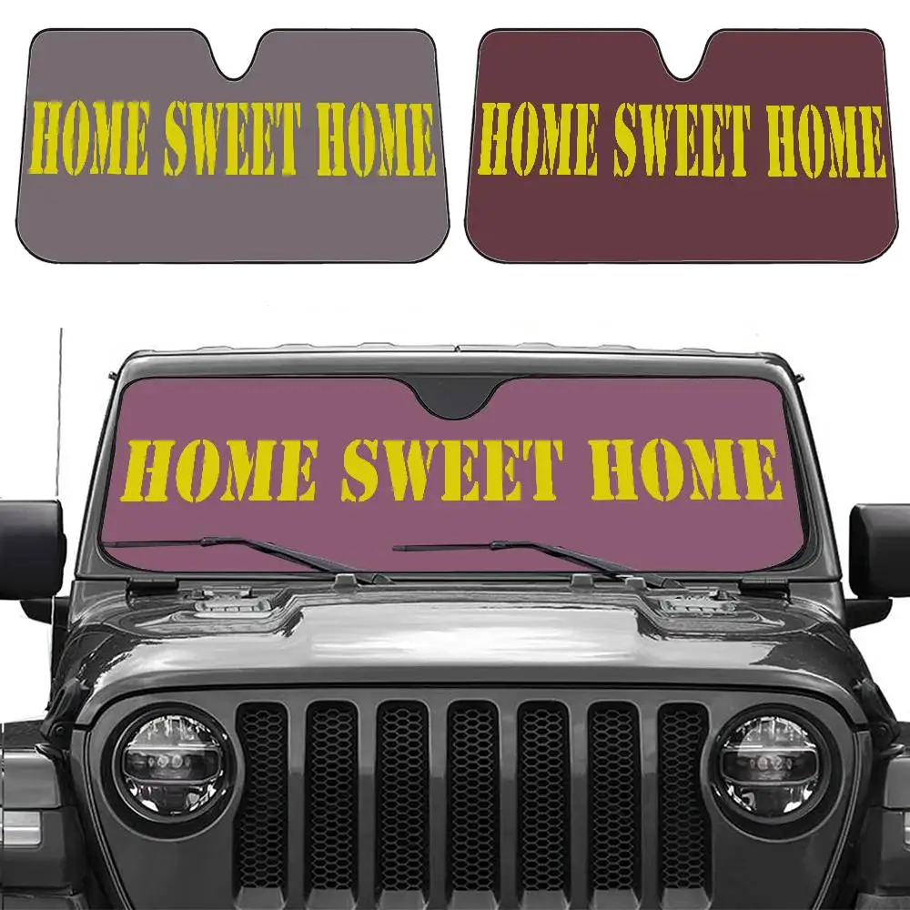 

Home Sweet Home Text Windshield Car Sunshade Funny Animal Windshield Sun Shade Window Cars Folding Rays Sun Visor Protector