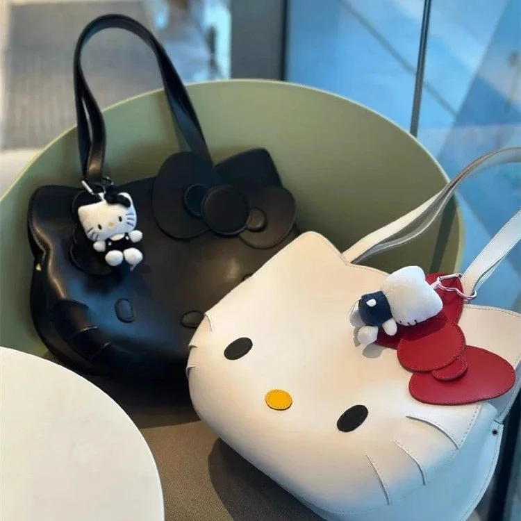 Kawaii Sanrio Hello Kitty Handbag Bag Cartoon Cute Shoulder Cartoon Cute Girl Bowknot Kitty Handbag Gym Crossbody Travel Bag