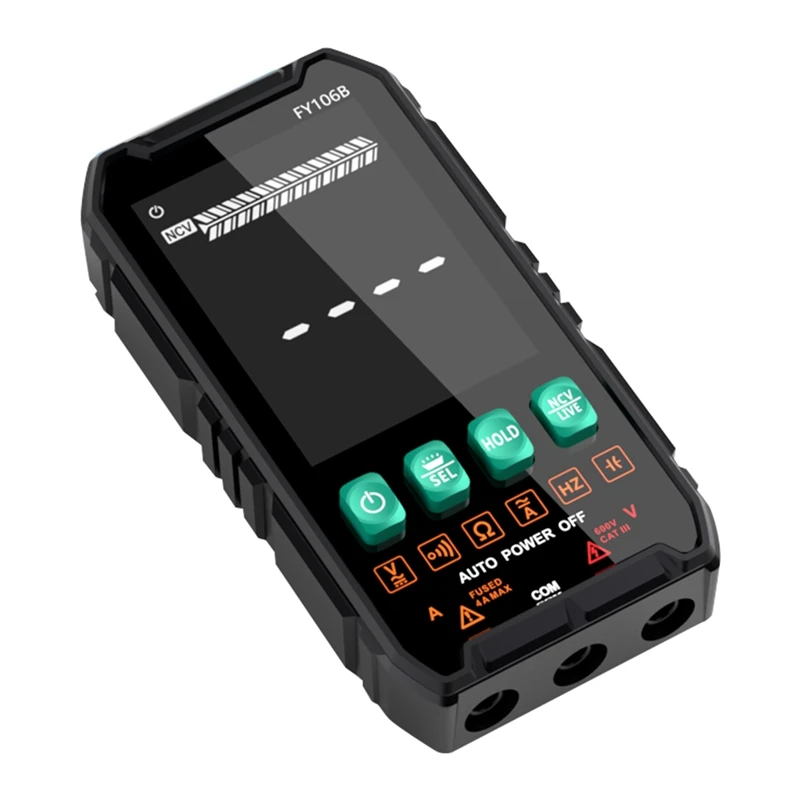 

Professional Digital Multimeter 600V/4A AC/DC Voltage Current True RMS Auto-Range Volt/Amp/Ohm/Capacitance Tester Tool FY106B