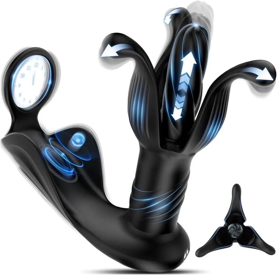 Prostate Massager Anal Toys, AI-Powered Butt Plug Male Sex Toys for Men Anal Plug Adult Toys with 9 Tension Shock Flapping