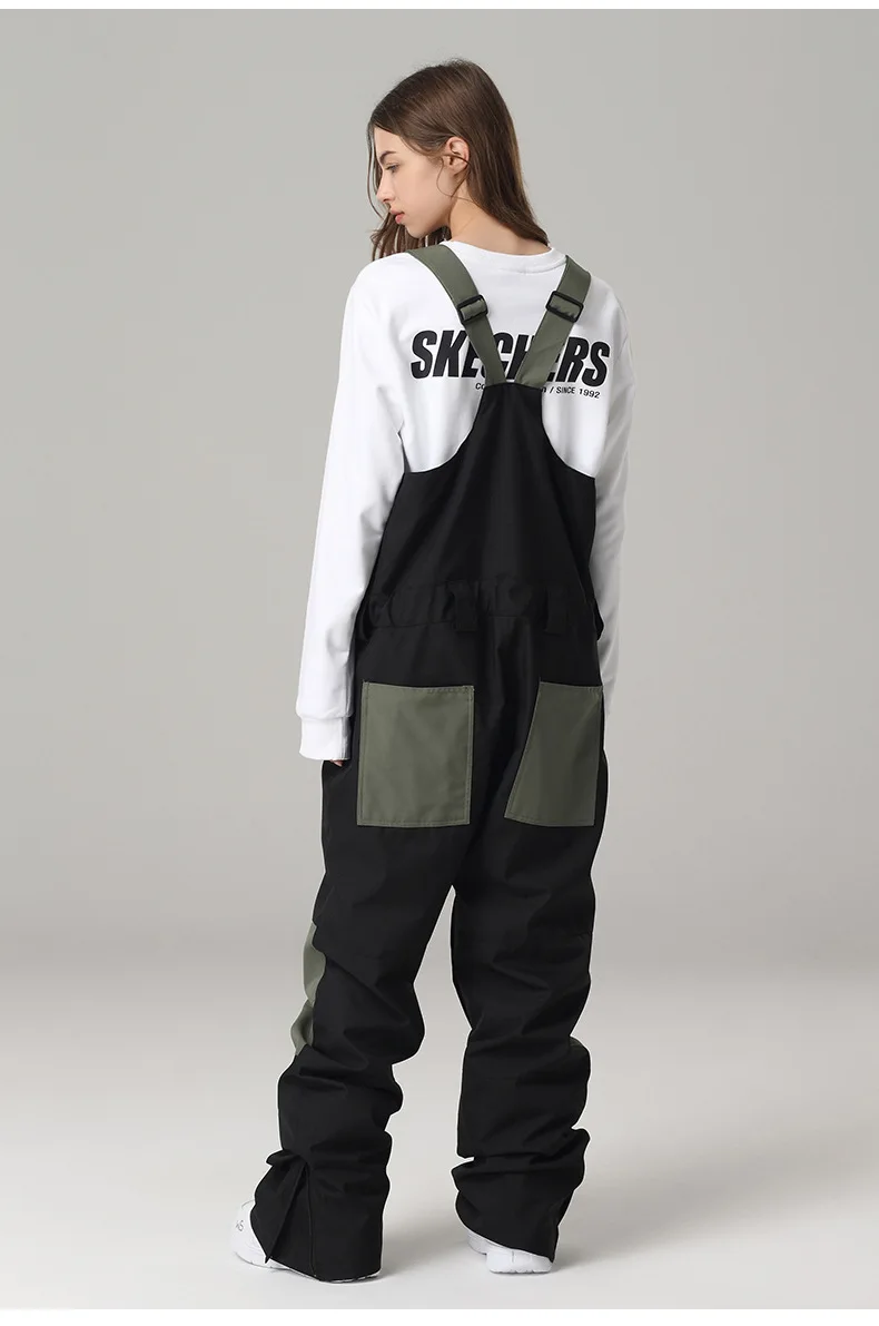 STLF Neue atmungsaktive, wasserdichte, verschleißfeste Skihose, Wanderhose, verstellbare Trägerhose