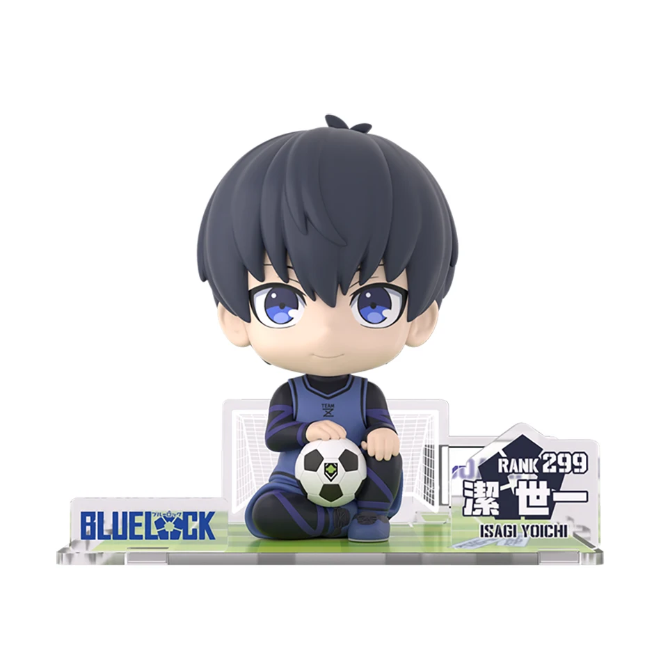 Blue Lock Anime Figure Kawaii Chibi Isagi Yoichi Nagi Seishiro Prone Sitting Football PVC Collectible Table Decor Model Toy Gift