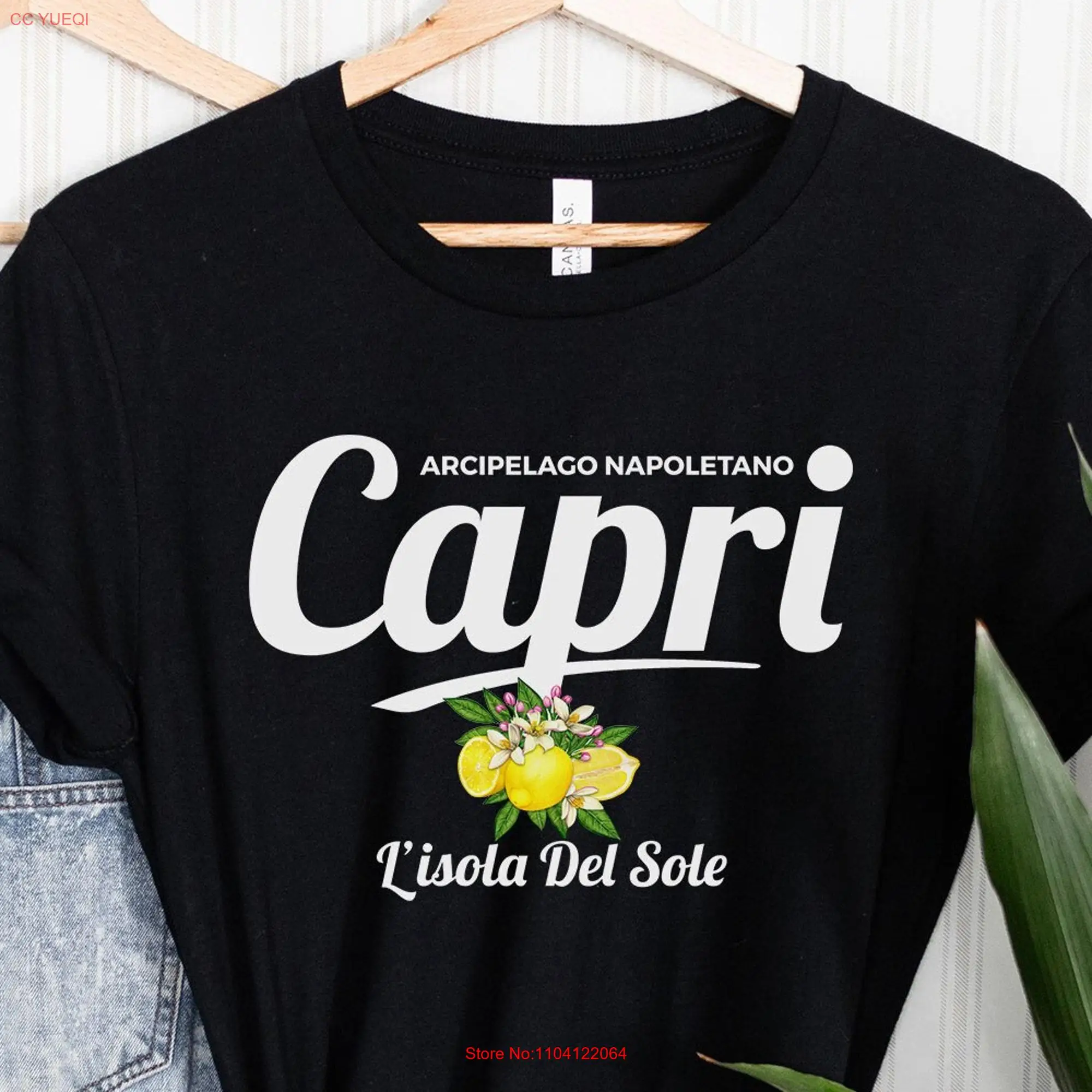 Capri T Shirt Italia Travel Amalfi CoasT Italy Positano Vacation long or short sleeves