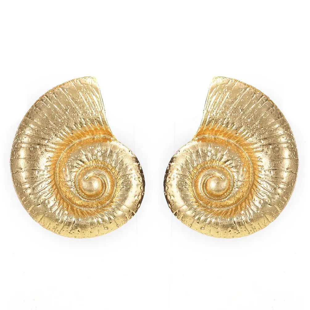 Vintage Gold Color Conch Earring for Women Holiday Jewelry Wholesale